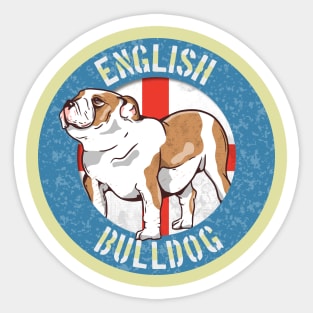 English Bulldog Saint George's Cross Sticker